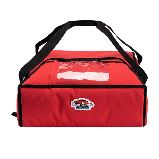 JUMBO GENIE Holds five 16-inch or four 18-inch pizza boxes. – BagGenie