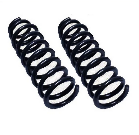 2-black-1963-to-1991-chevy-c20-c30-front-coil-2.0-inch-drop-springs-on-white-background