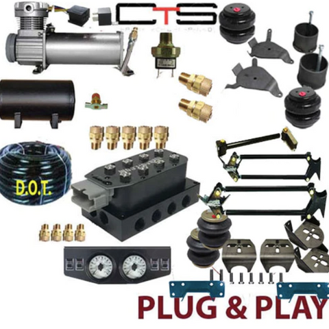 Ford-F250-F350-1999-to-2007-plug-and-play-FBSS-complete-air-suspension-kit-on-white-background