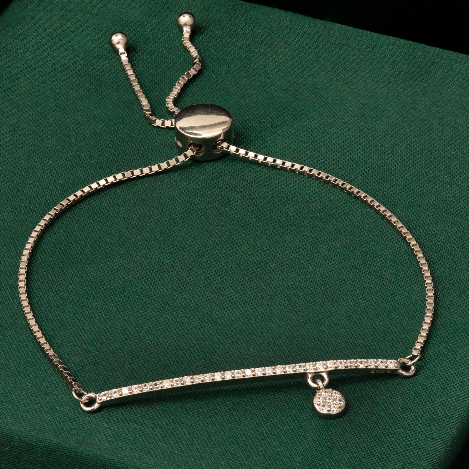 Sterling Silver Box Slider Bracelet - Silver Initial Disc - The Perfect  Keepsake Gift