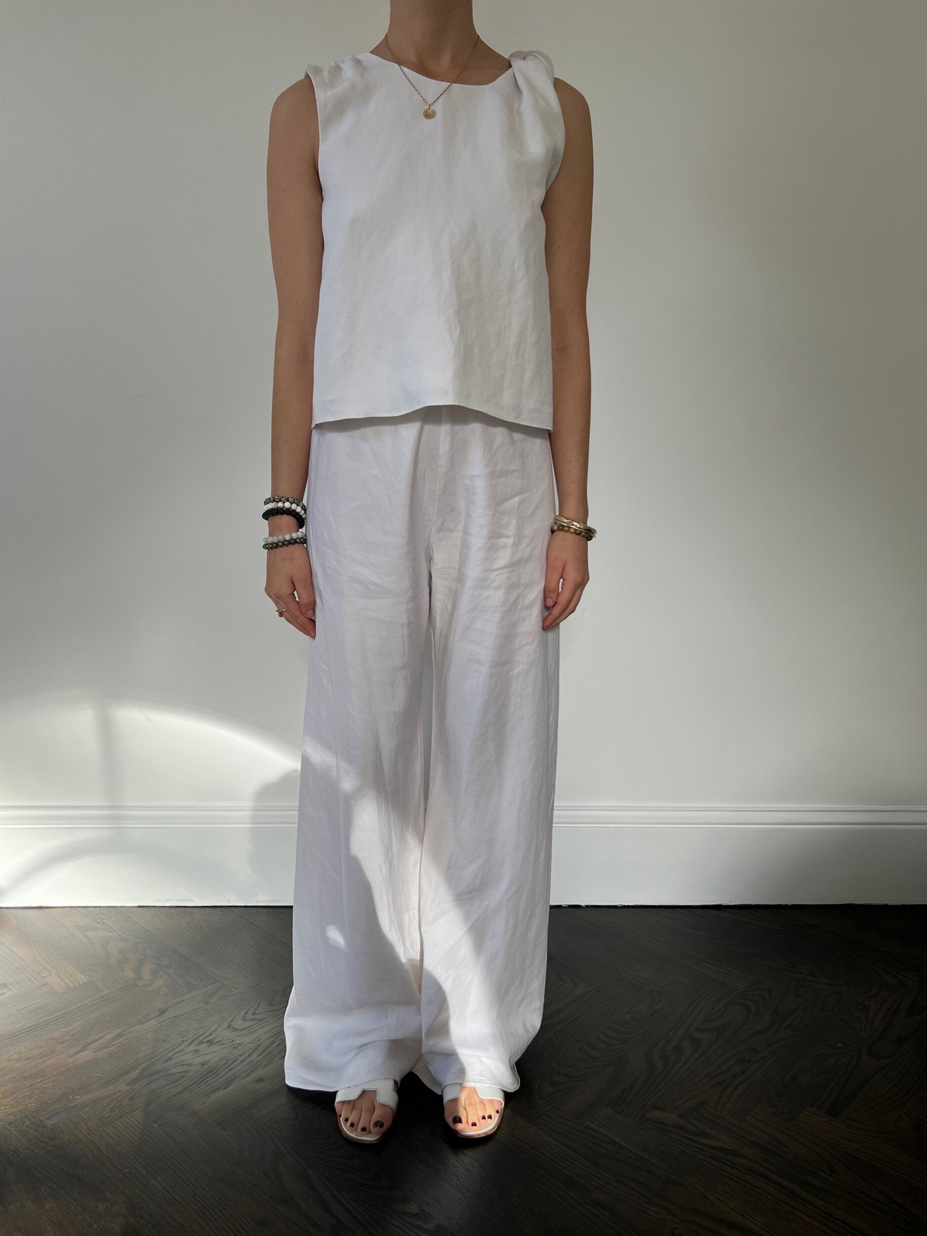 De Terre Pant in Silk Linen