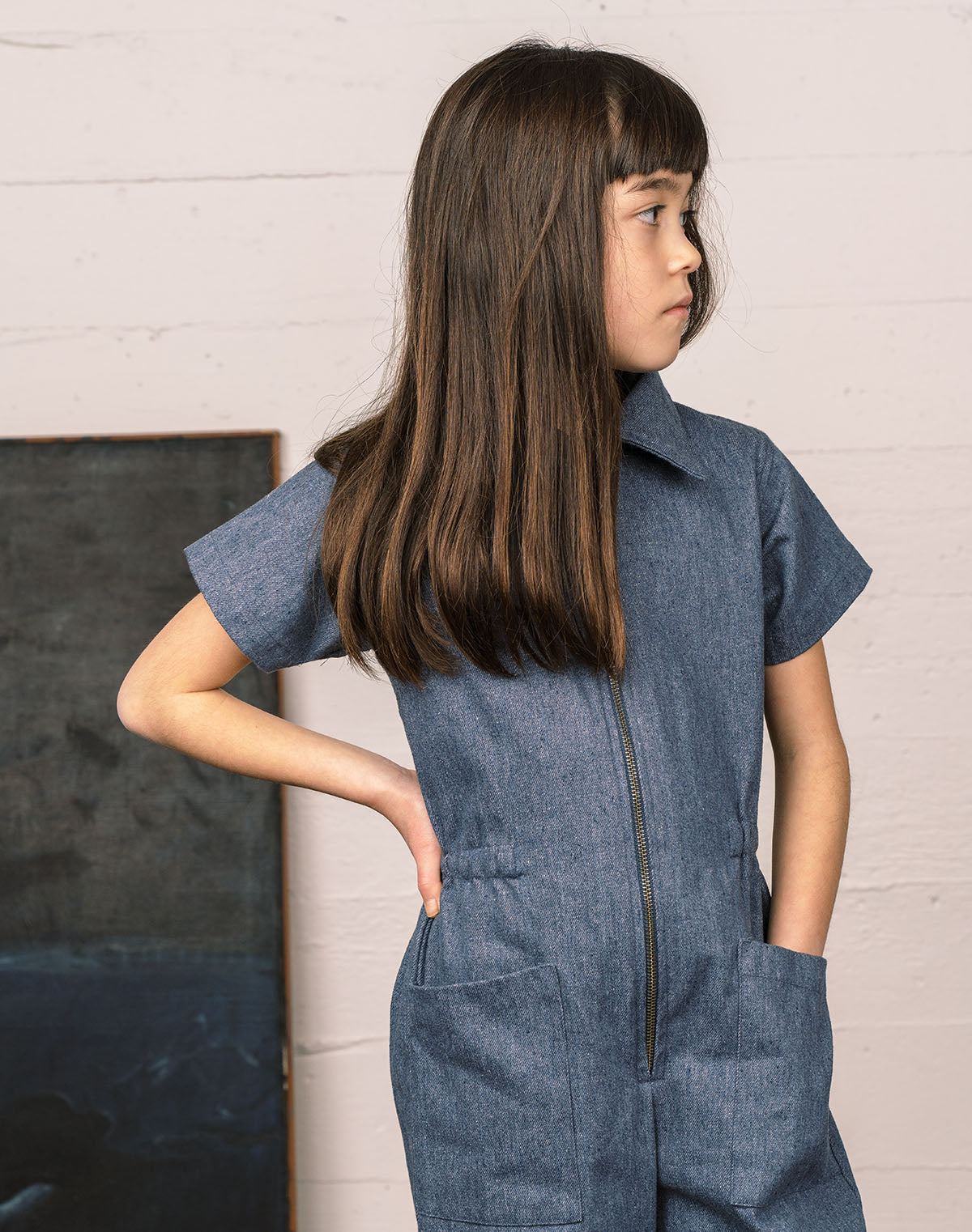 Kids Denim Utility Suit