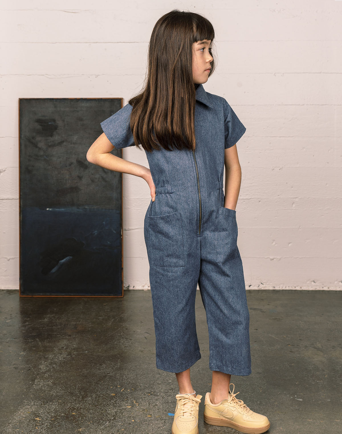 Kids Denim Utility Suit