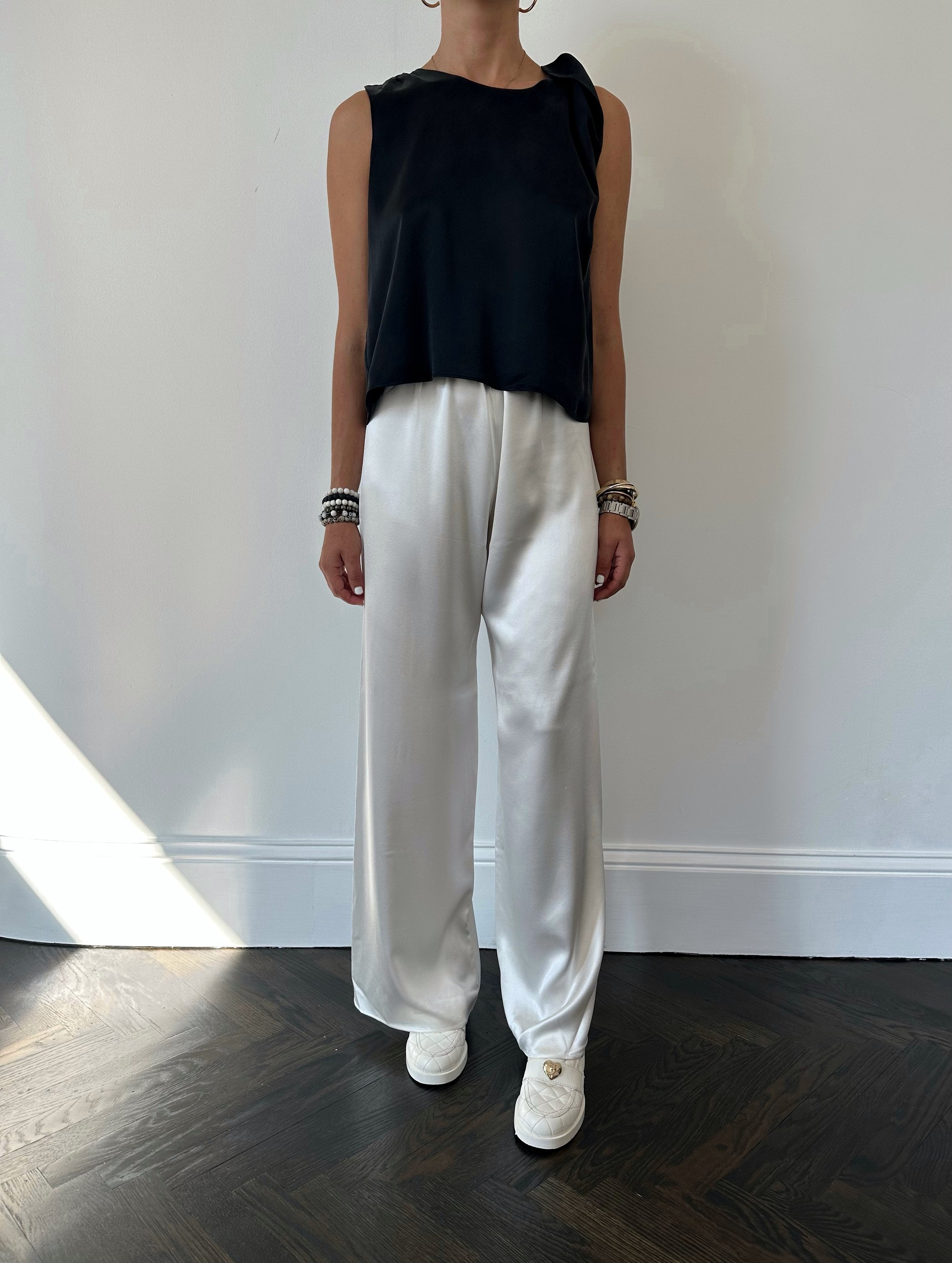 De Terre Pant in Crepe Back Satin