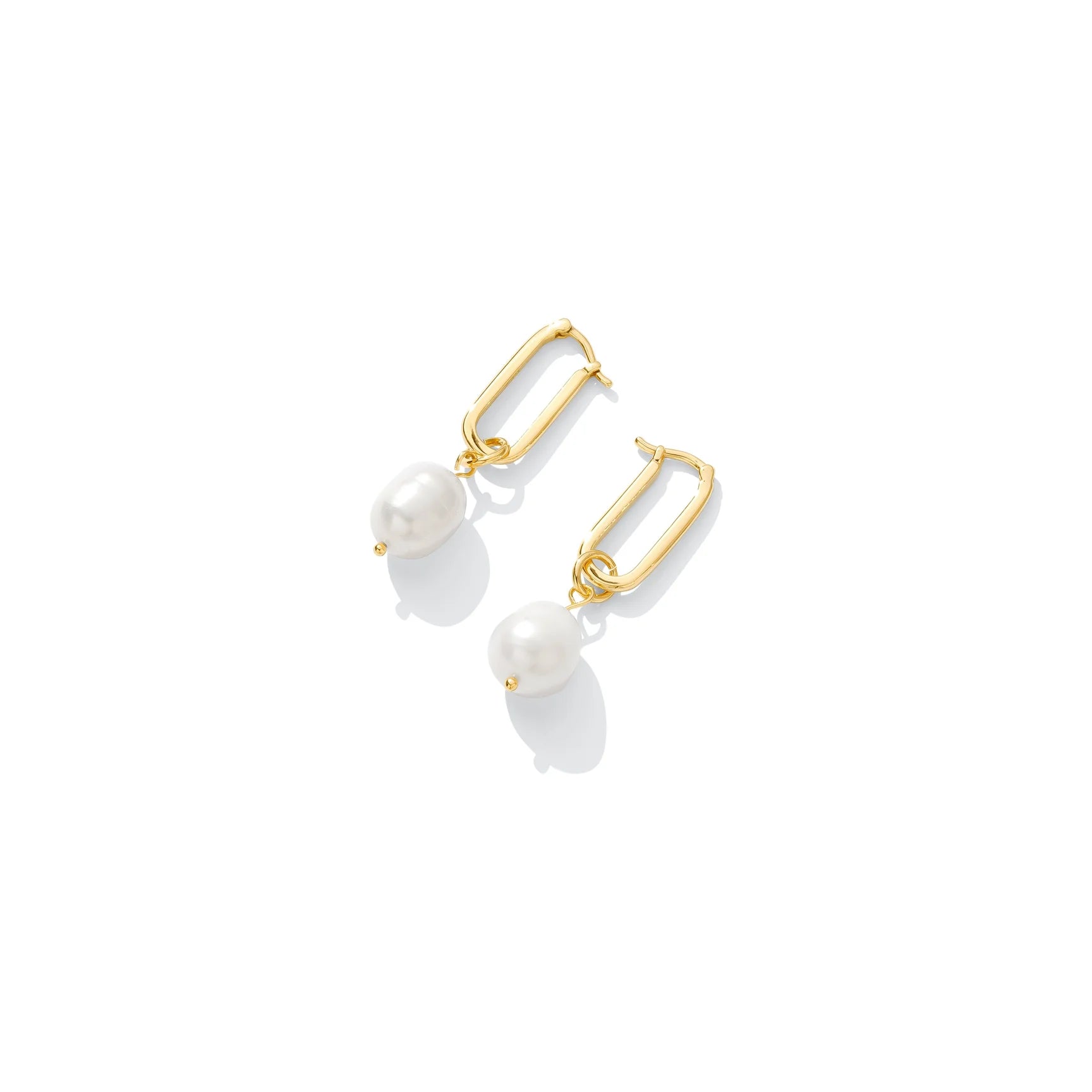 Petite Colette Pearl Hoop Earrings