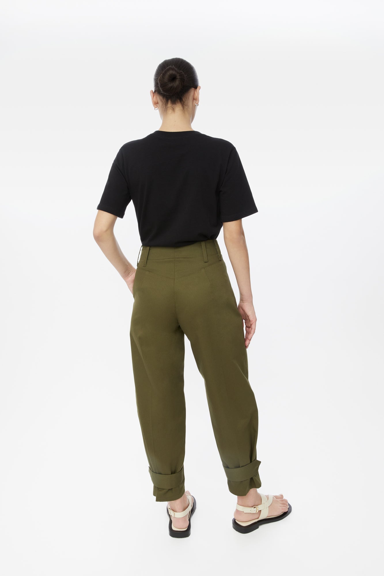 Canvas Cotton Utility Tapered Pants