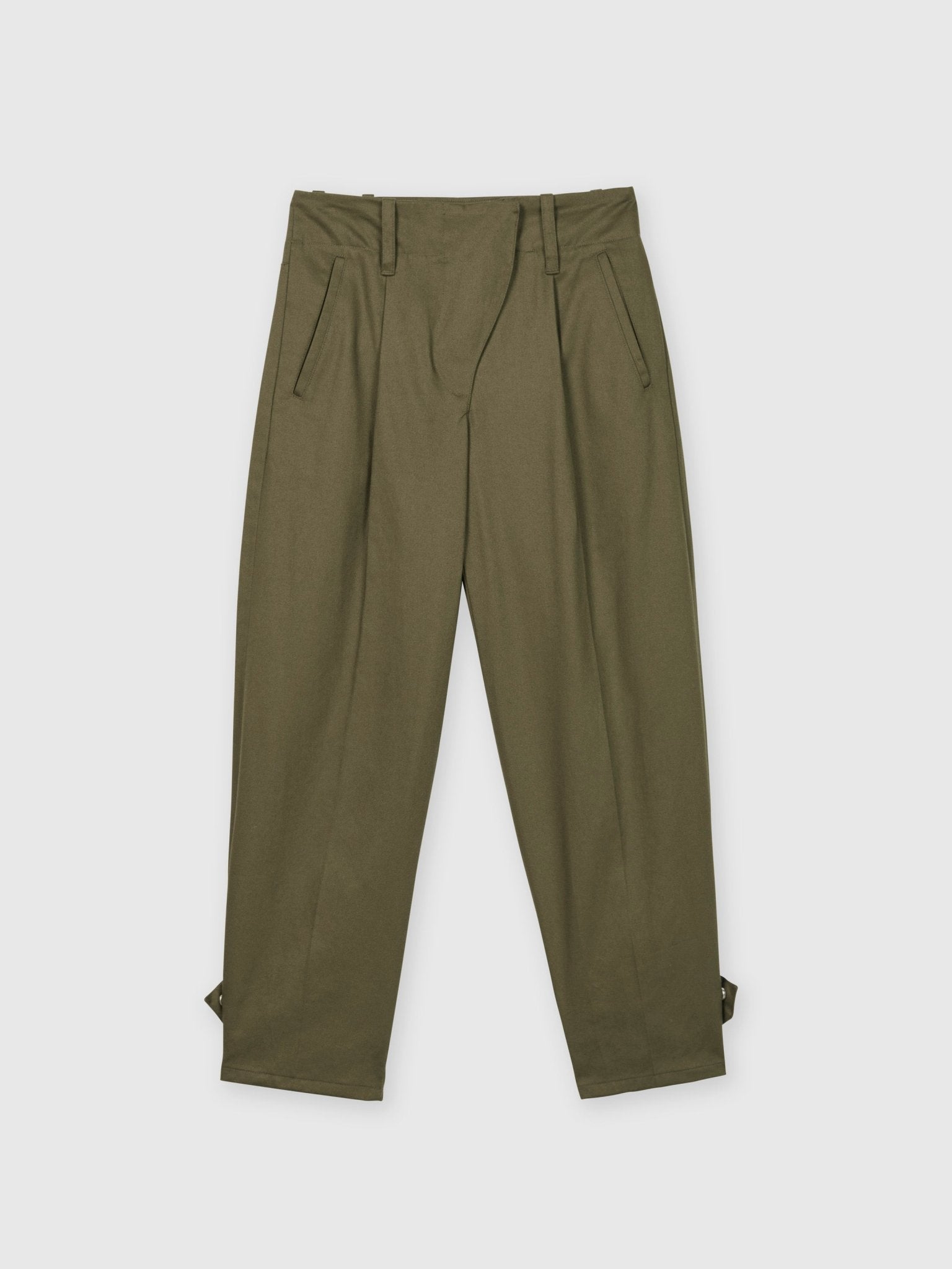 Canvas Cotton Utility Tapered Pants