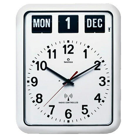 トゥエンコ パタパタ時計 フリップクロック 置き時計 ホワイト QT-30