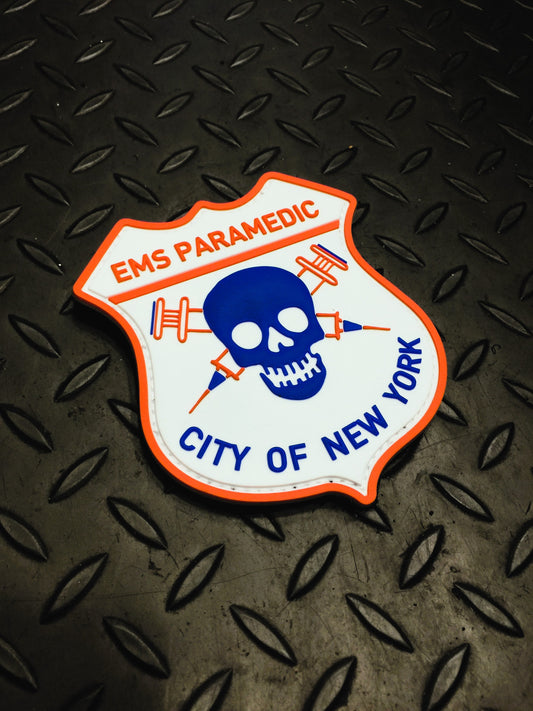 New York State EMT Tombstone Patch Yellow