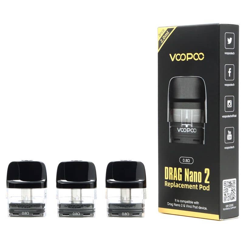 VOOPOO DRAG NANO 2 REPLACEMENT PODS - 3PK