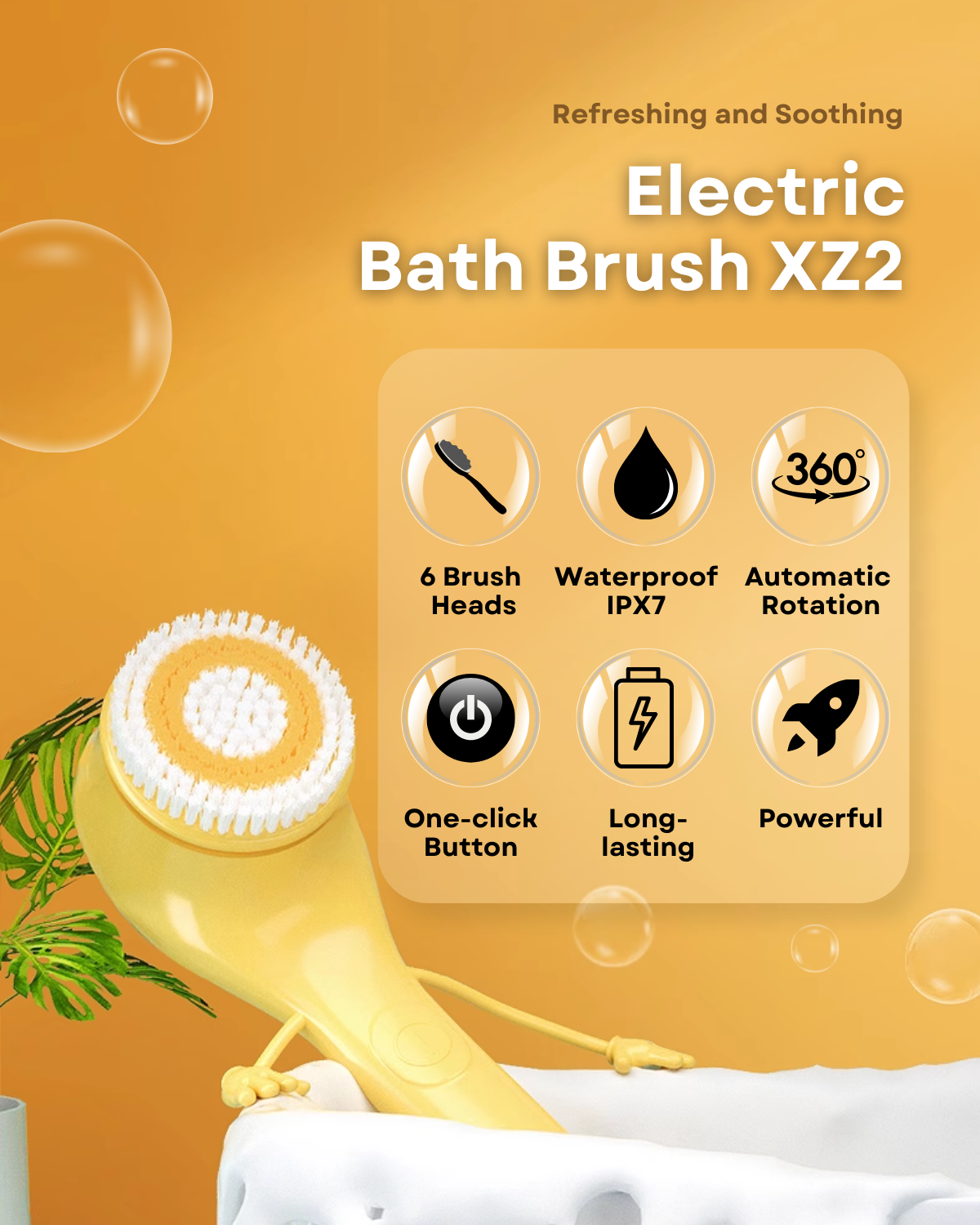 Pritech Electric Body Shower Back Brush 01