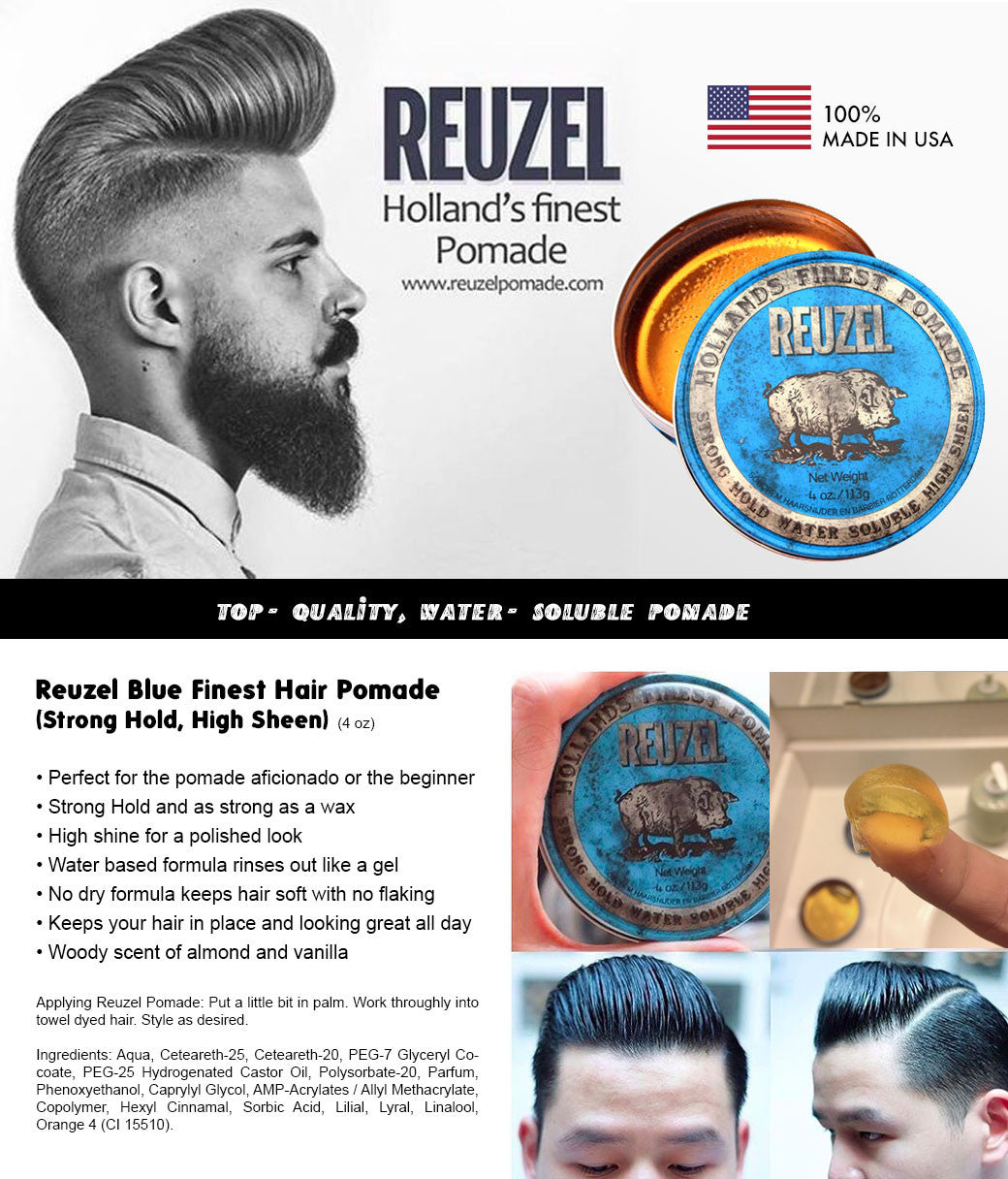 zelfstandig naamwoord escort vertraging Reuzel Blue Strong Hold Pomade – SGPomades Discover Joy in Self Care