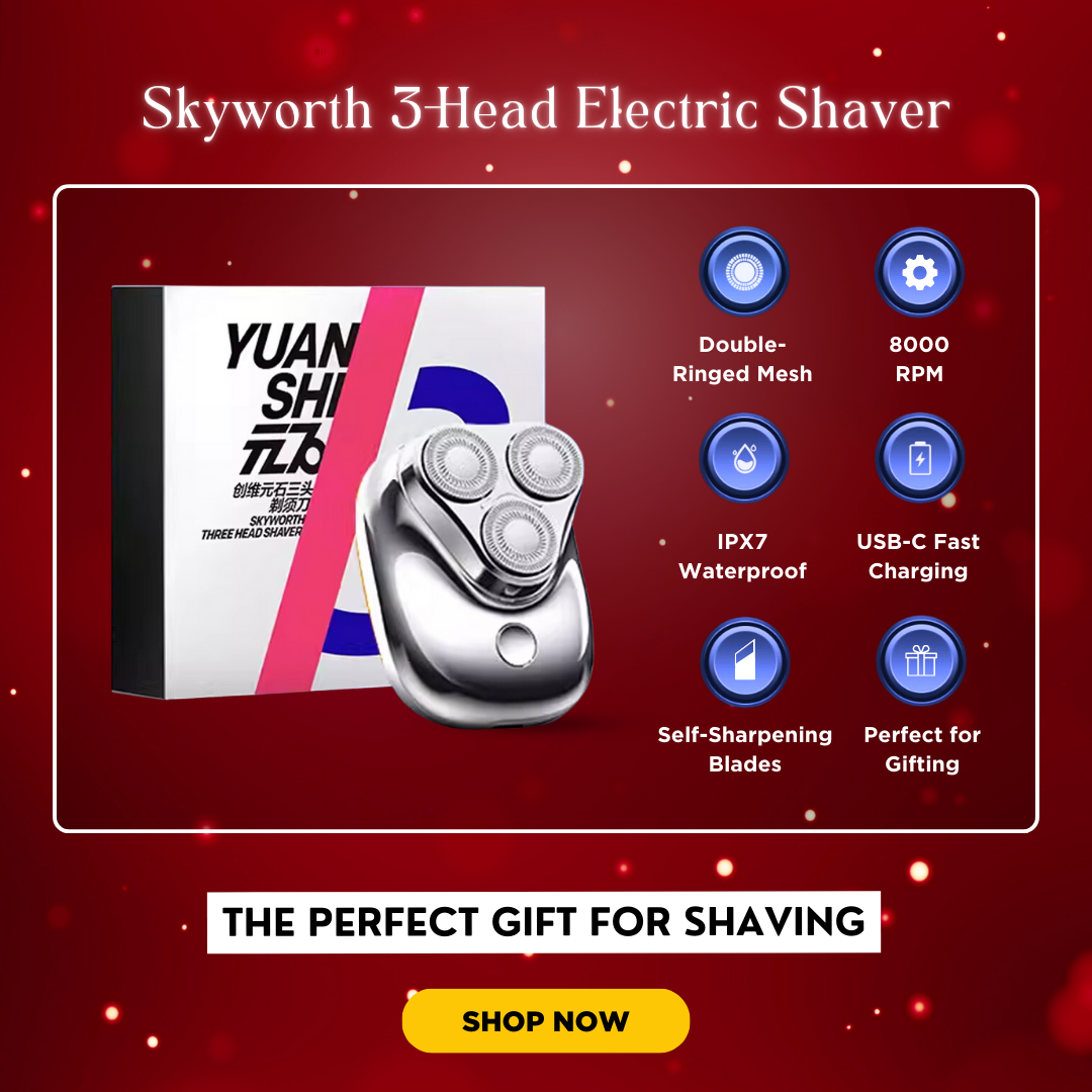 Skyworth Pebble 3-Head Electric Shaver