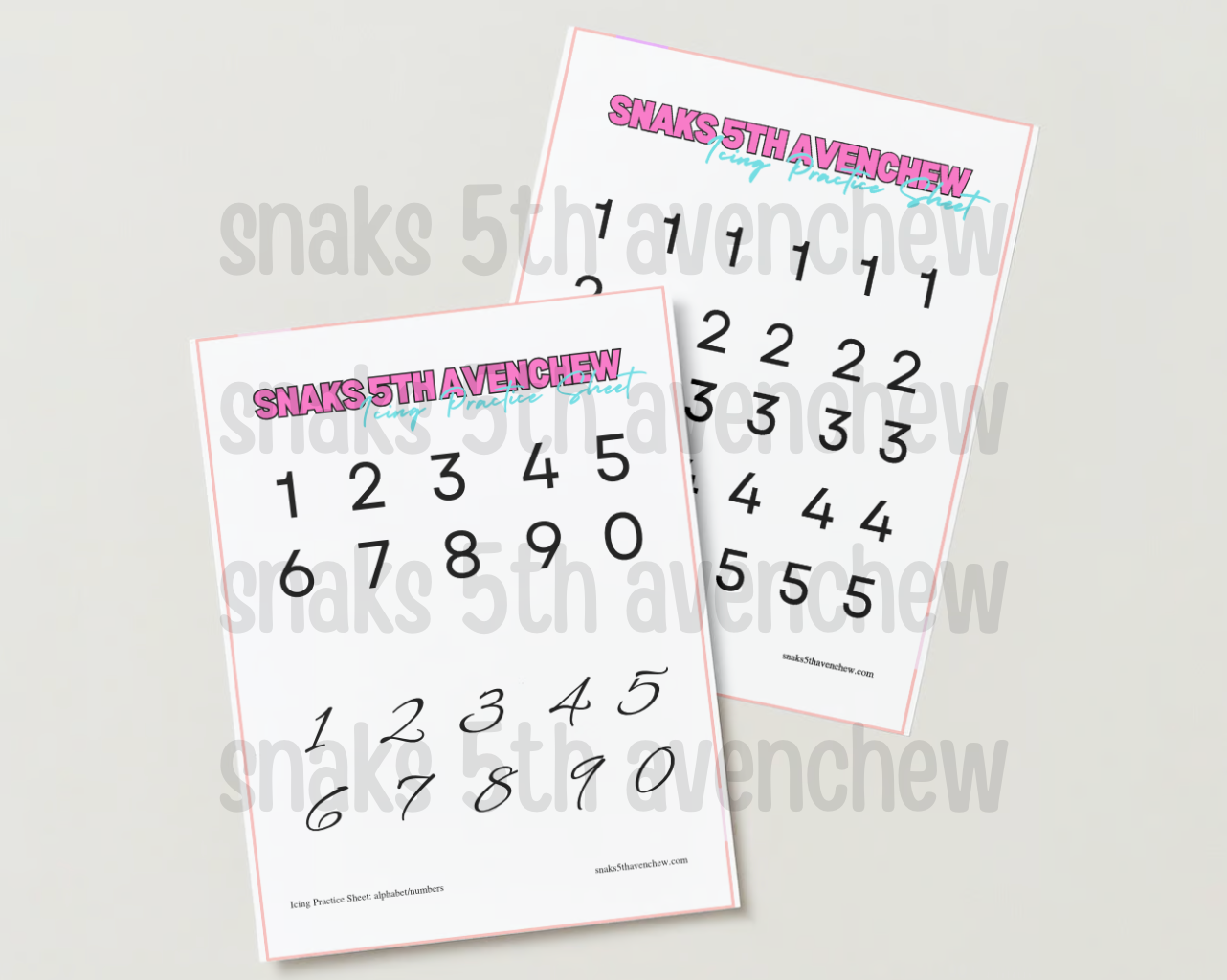 Numbers Icing Practice Sheet (Beginner) (Copy)