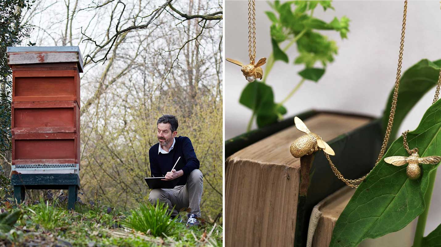 Alex Monroe Jewelry Bee Necklaces Inspired by Nature
