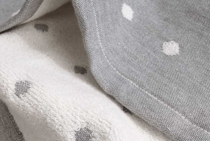 Charcoal Infused Polka Dot Towel, Immabari Japan