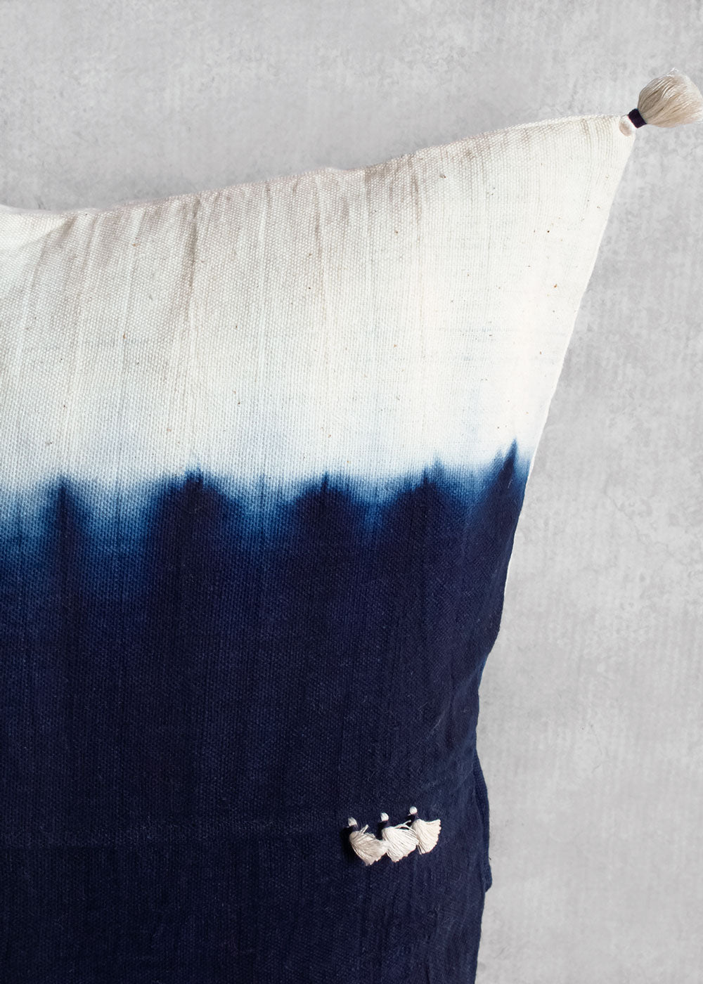 Indigo Dip-Dyed 16" Pillow