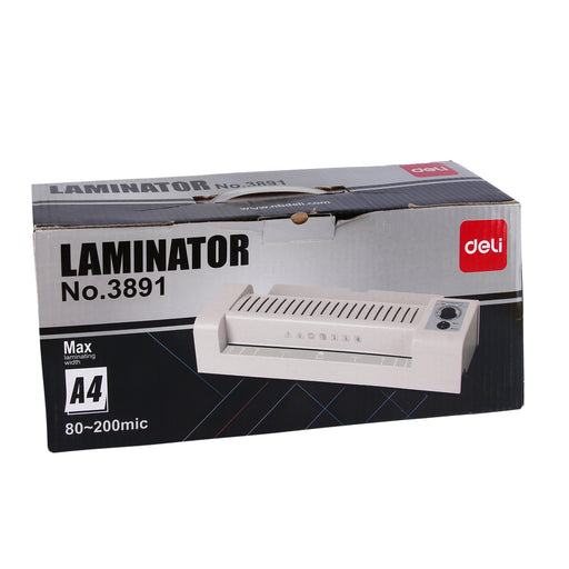 Deli 3891 Laminator, A4 Size, White — 