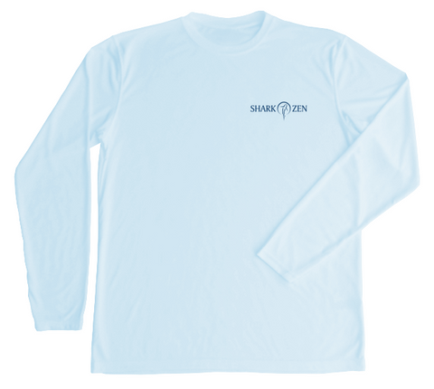 Kids Hammerhead Sun Shirt  Light Blue Long Sleeve Swim Shirt – Shark Zen