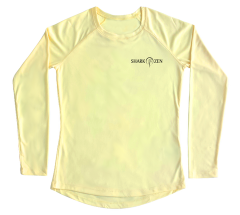 Fishing Long Sleeve Shirt | Safety Yellow Shark Swim Shirt XX-Large / Safety Yellow
