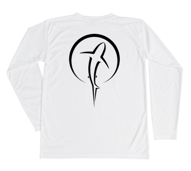 Kids Swim Shirt | Shark Zen White Long Shirt