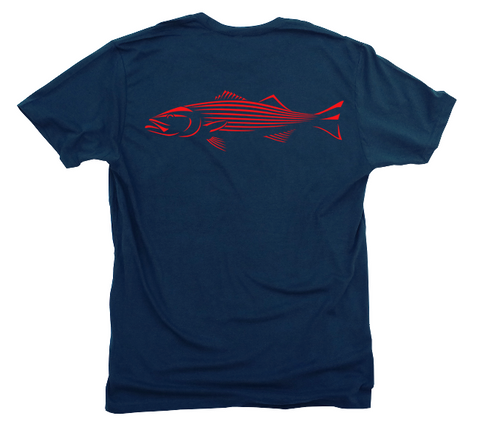 Striped Bass T-Shirt | Striper Fishing Black Tee – Shark Zen