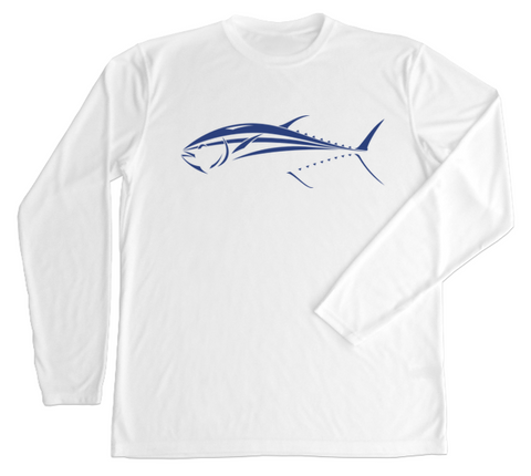 Fair Game Sailfish Fishing Long Sleeve Shirt, Swordfish Saltwater Fish,  Fishing Graphic Tee-Ash-Small 