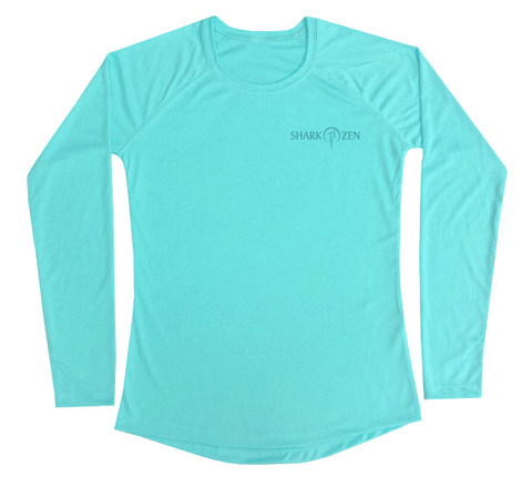 Womens Long Sleeve UV Paddle Boarding Shark Shirt – Shark Zen