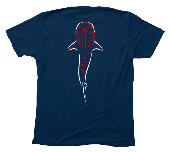 Whale Shark Red White and Blue Navy T-Shirt – Shark Zen