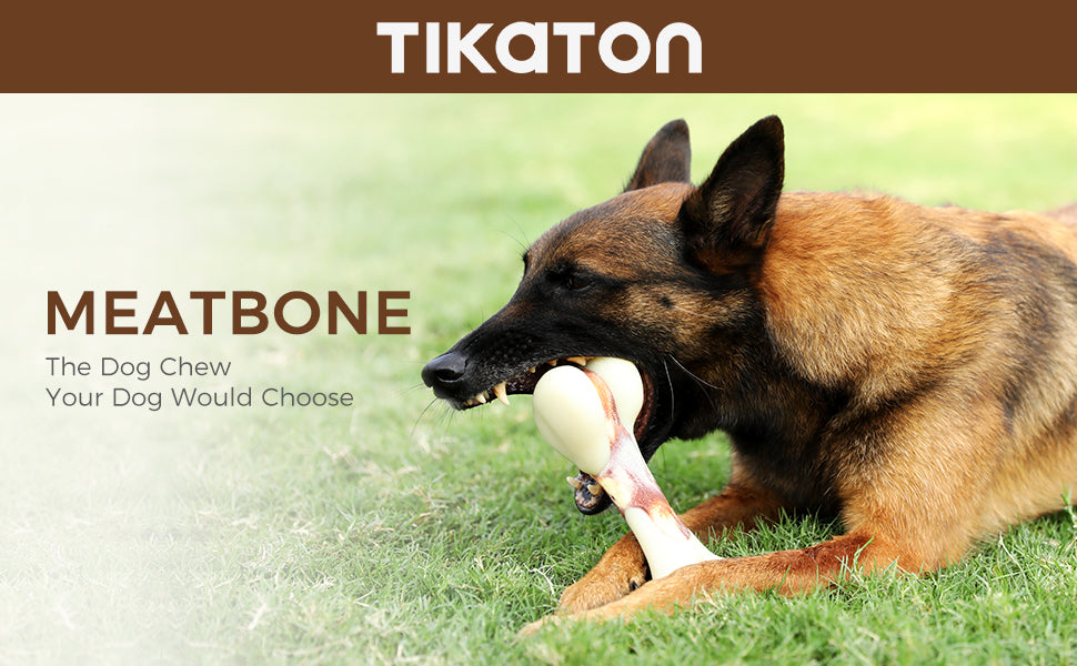 Tikaton Dog Teething Chew Toys Bones-Bacon Flavor