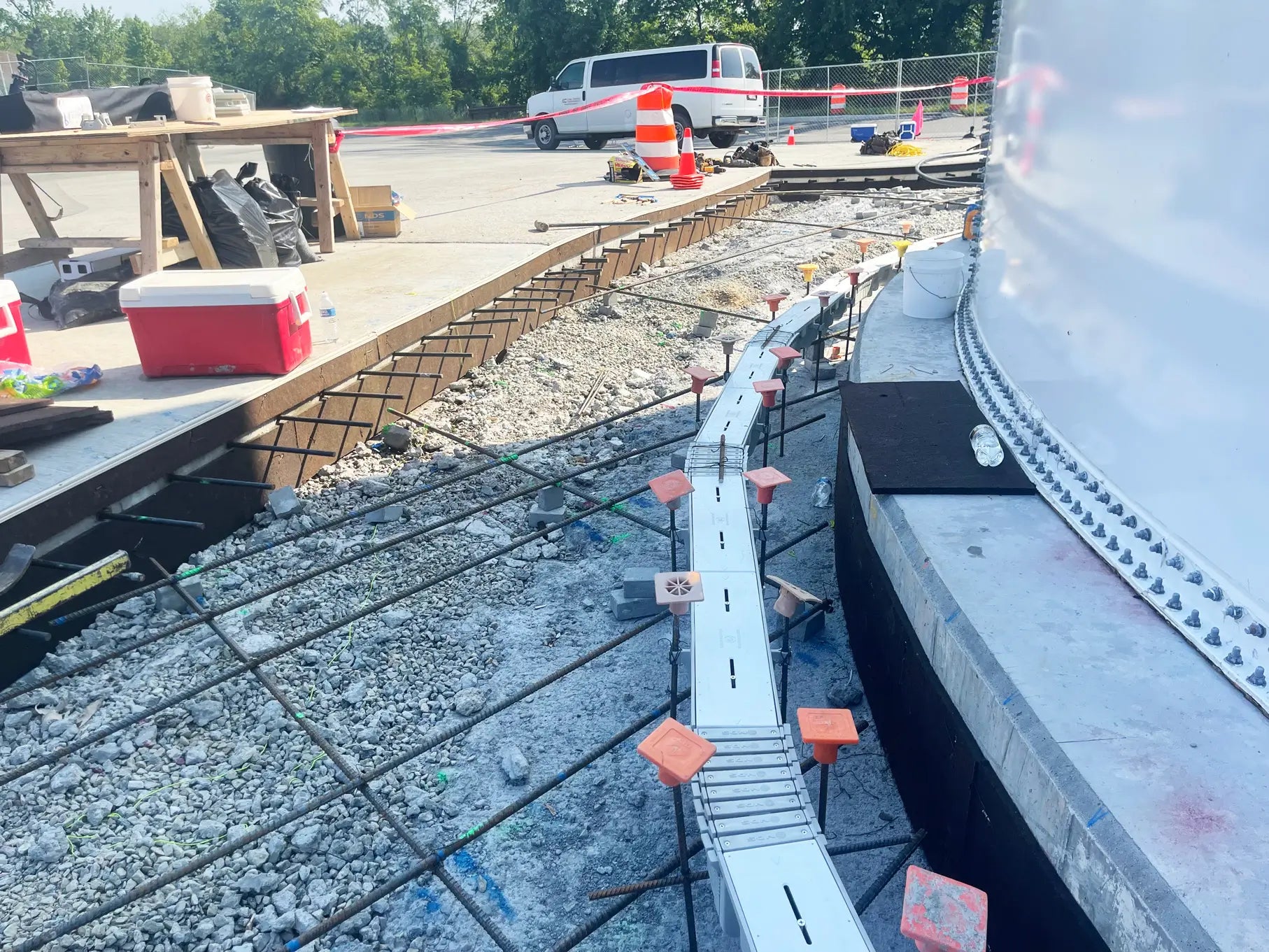 Swiftdrain Dominion Energy Radius Trench Drain Installation.