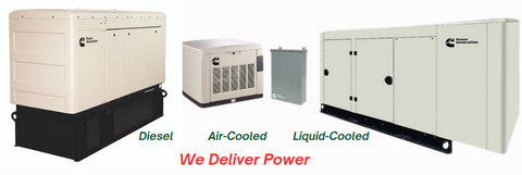 Cummins products including diesel, air-cooled, and liquid-cooled generators