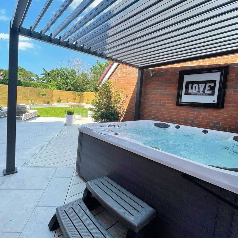 Nova titan pergola hot tub