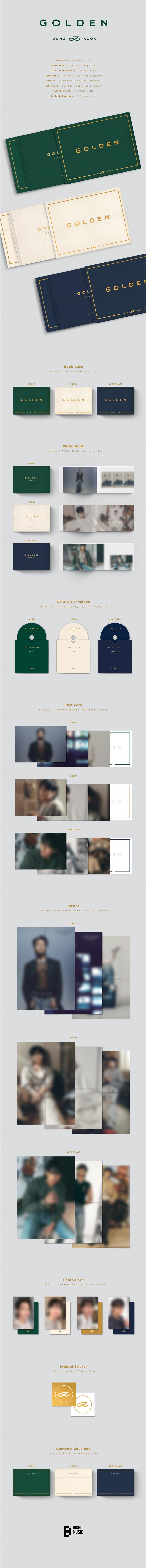 [PRE-ORDER] BTS JUNGKOOK - Solo Album GOLDEN 정국 솔로앨범 bts 방탄소년단 south korea giveaway kpopalbum shop store maknae 골든