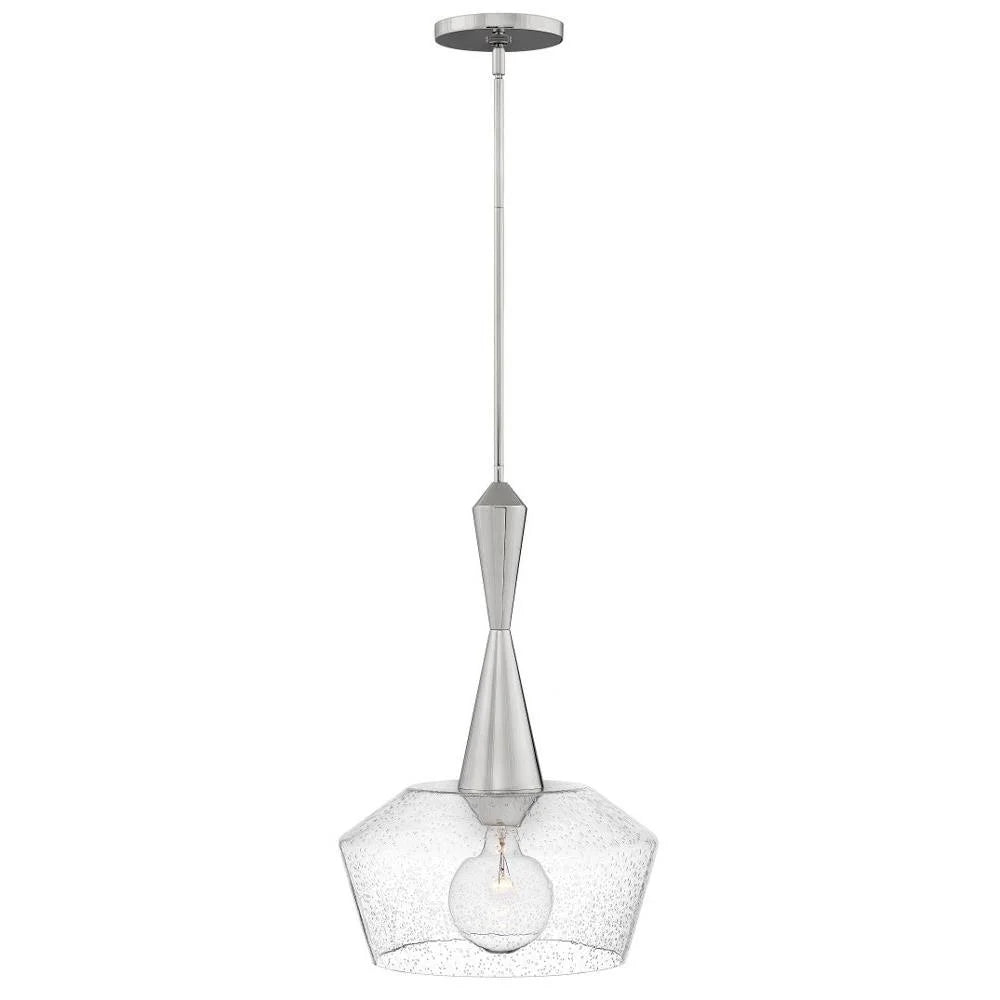 1 Light Medium Pendant in Mid-Century Modern Style 15 inches Wide By 23 inches High-Polished Nickel Finish Bailey Street Home 81-Bel-2885448