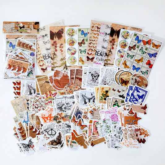 30 Vintage Textile Washi Stickers - For Scrapbooking, Bullet Journal &  Creative Projects
