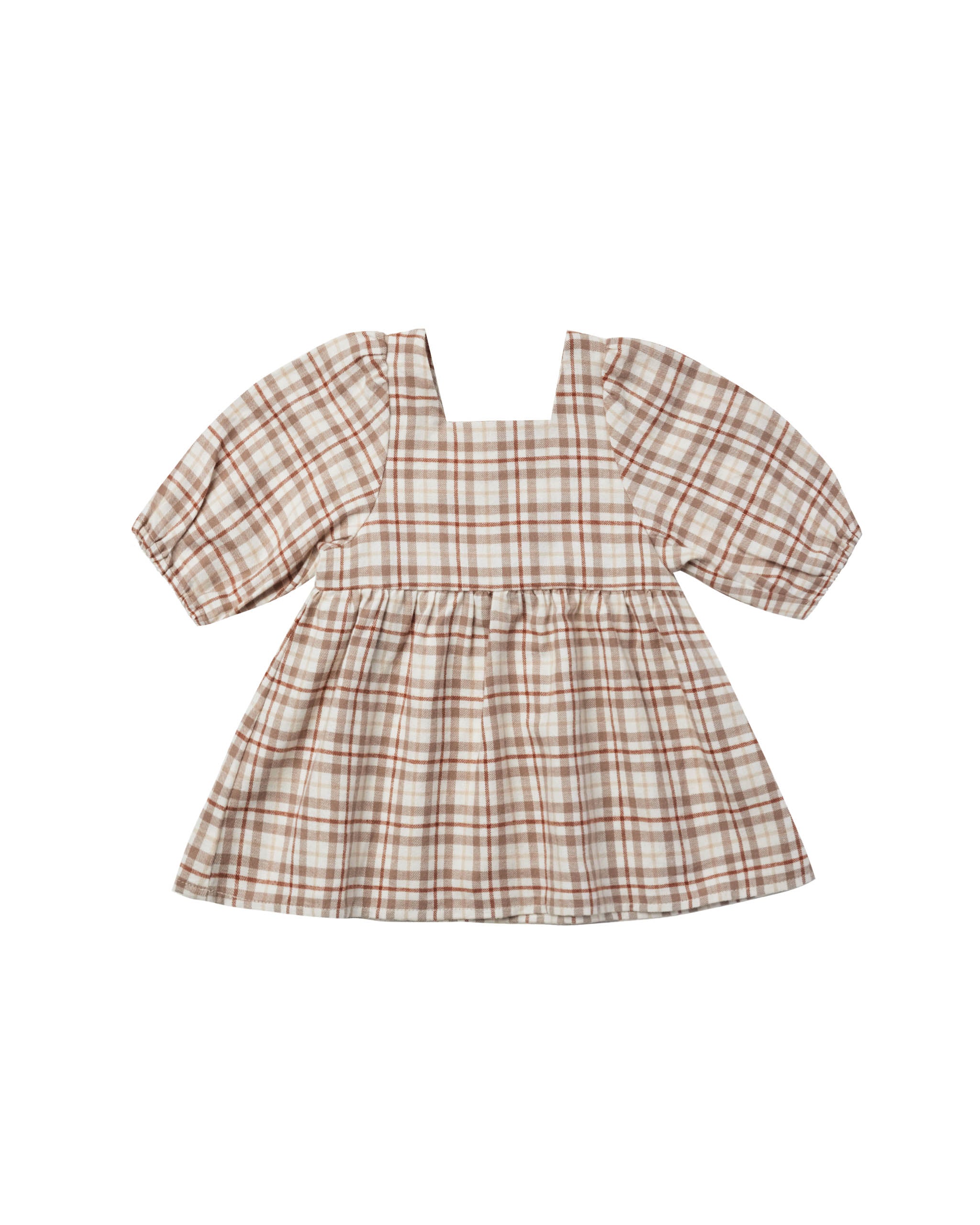 Rylee + Cru Gretta Baby Doll Dress - Mocha Plaid – Dreams of Cuteness