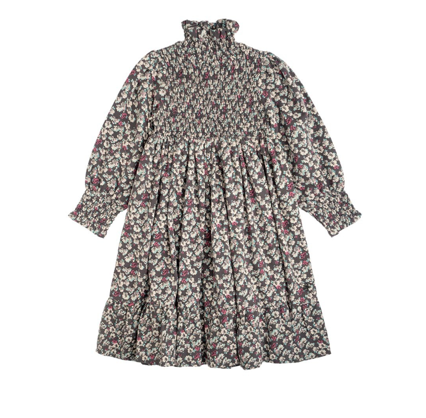 Tocoto Vintage Kid Flower Liberty Print Dress - Dark Grey – Dreams of ...