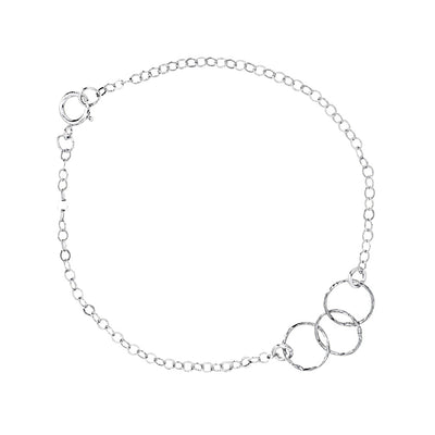 Tiny Triple Diamond Cut Circles Bracelet – Azil Boutique