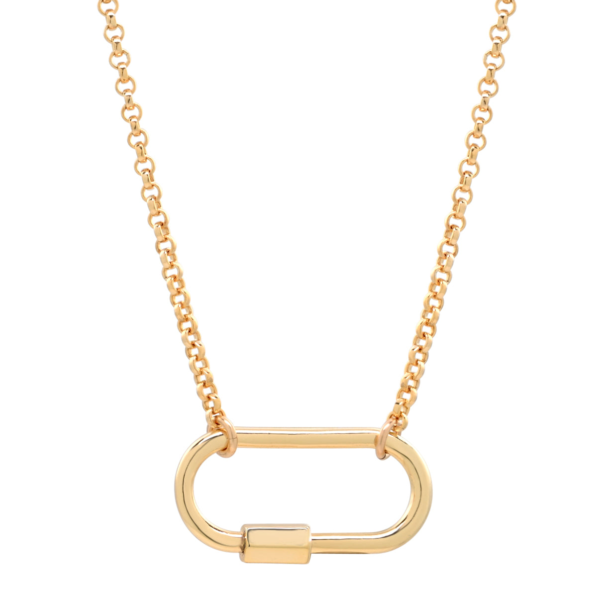 Rolo Chain Carabiner Necklace – Azil Boutique