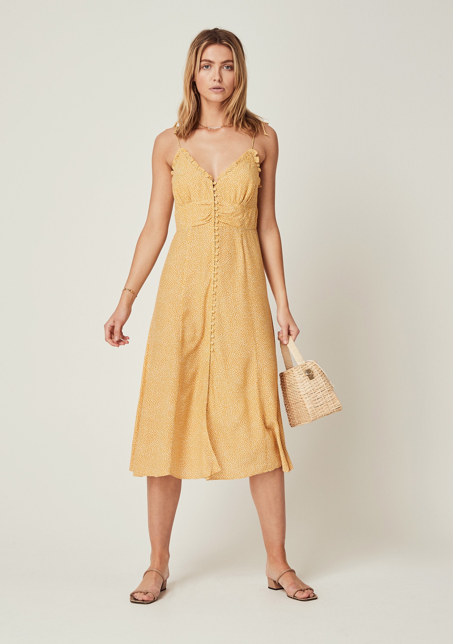 auguste the label midi dress