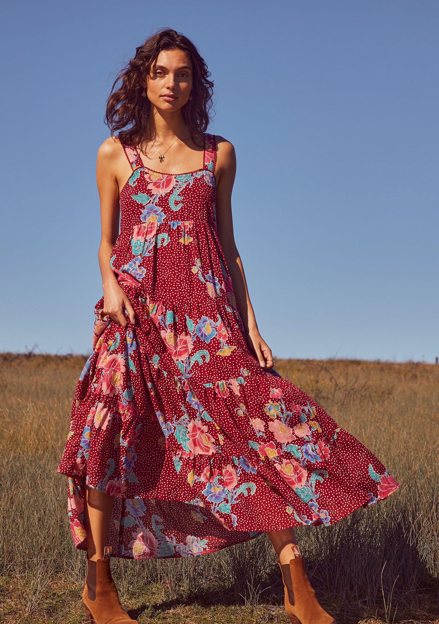 Gisele Mabel Maxi Dress Wine | Auguste The Label