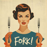 woman with fork