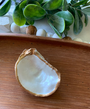 Pearl and Gold Oyster Dish - Grit & Metal Studios