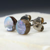 Natural Australian Boulder Opal  Silver Stud Earring Code -SE513