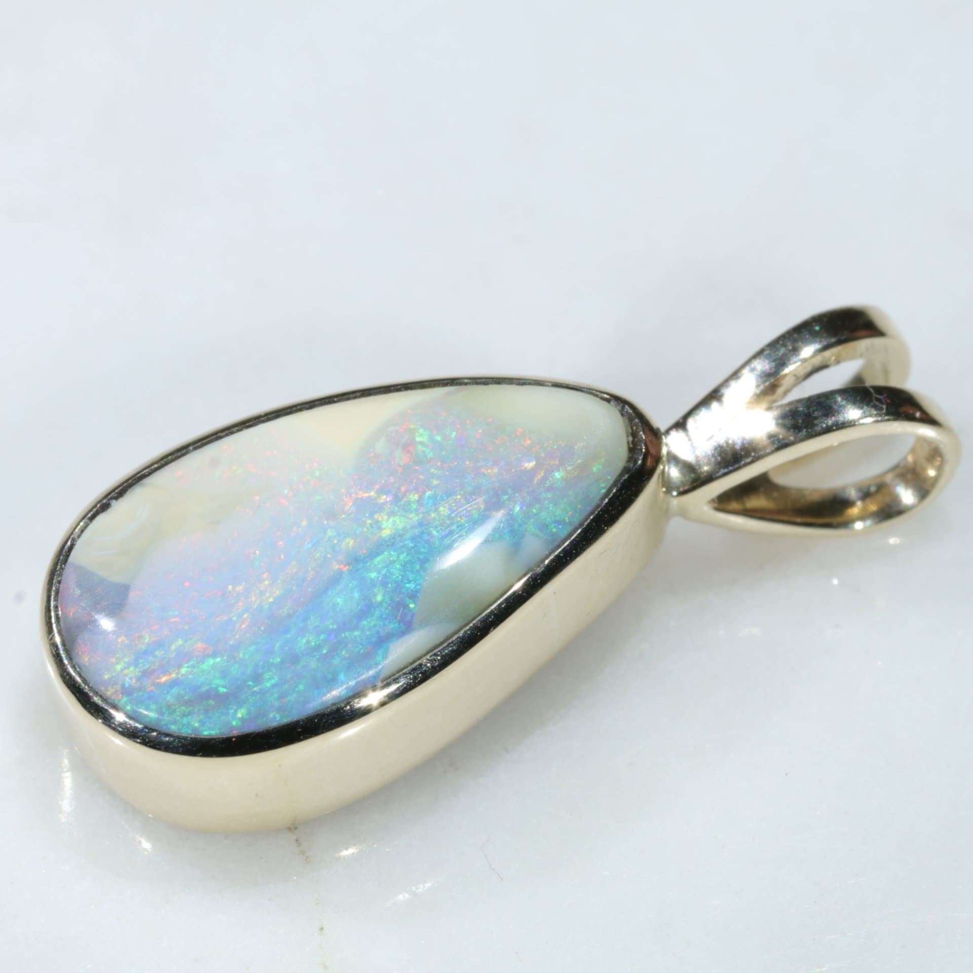 Australian Opal Pendant - 10k Gold