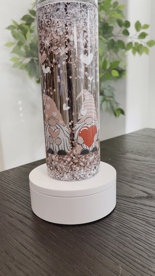 All The Feels Valentine Gnome Tumbler With Wood - Teeruto