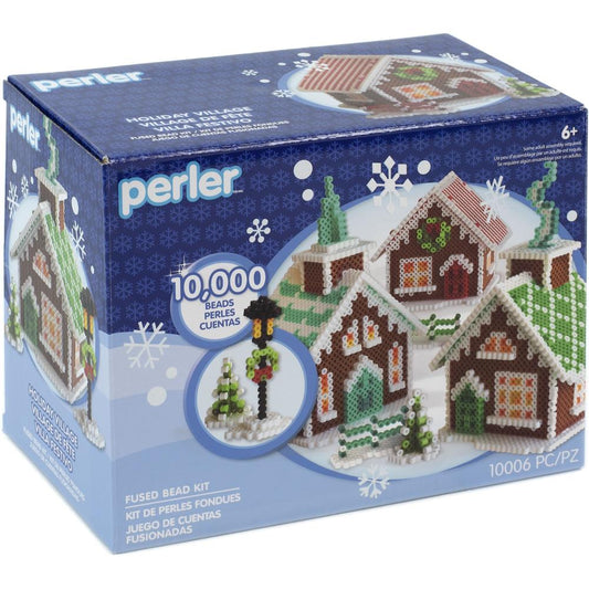 Perler Fused Bead Kit -Gingerbread Barn