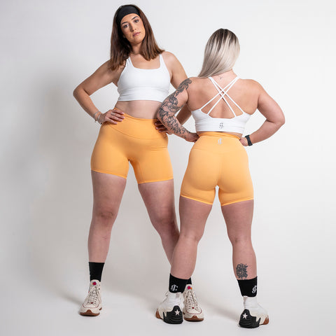 Orange Gym Shorts, Women Orange Gym Shorts