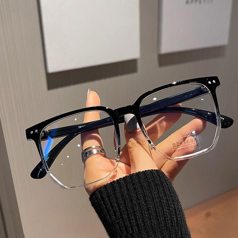 Round Transparent Computer Glasses
